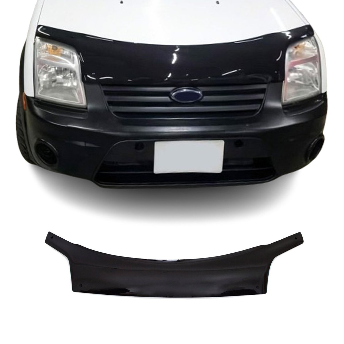 Ford Connect Hood Deflector - Omac - Acrylic - Black - '02-'09 Ford Connect Hood Deflector - Omac - Acrylic - Black - '02-'09